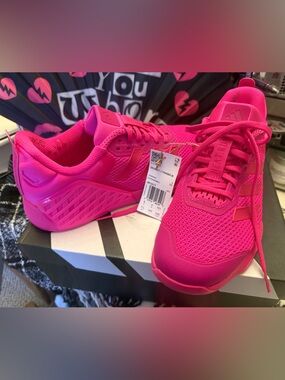 ADIDAS Adult Women’s Bright Pink Athletic Sneakers - Lightweight Performance